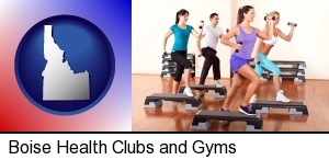 Boise, Idaho - an exercise class at a gym
