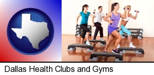 Dallas, Texas - an exercise class at a gym