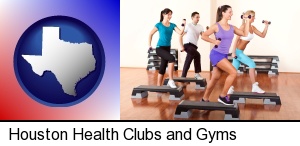Houston, Texas - an exercise class at a gym