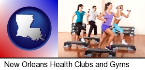 New Orleans, Louisiana - an exercise class at a gym