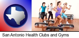 San Antonio, Texas - an exercise class at a gym