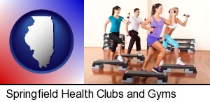 Springfield, Illinois - an exercise class at a gym