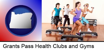 an exercise class at a gym in Grants Pass, OR