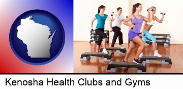 an exercise class at a gym in Kenosha, WI